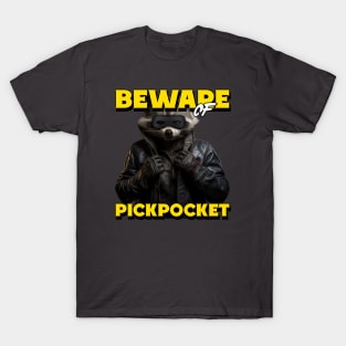 Pickpocket Raccoon Thief Funny T-Shirt